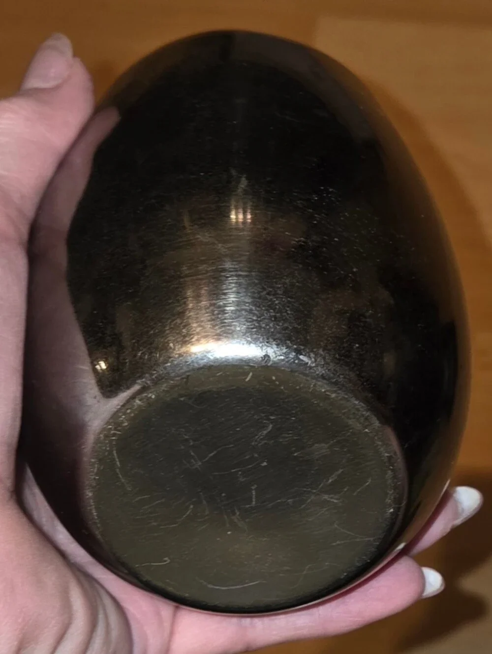 One Gunmetal Stainless Steel Wine Glass